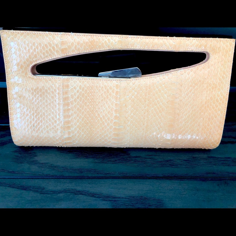 Stuart Weitzman Snakeskin Clutch